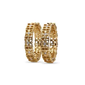 Signature White Diamond 0.10ct 5.10mm Hoop Earring in 18K Gold