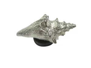 Silver Toned Swirly Shell Magnet