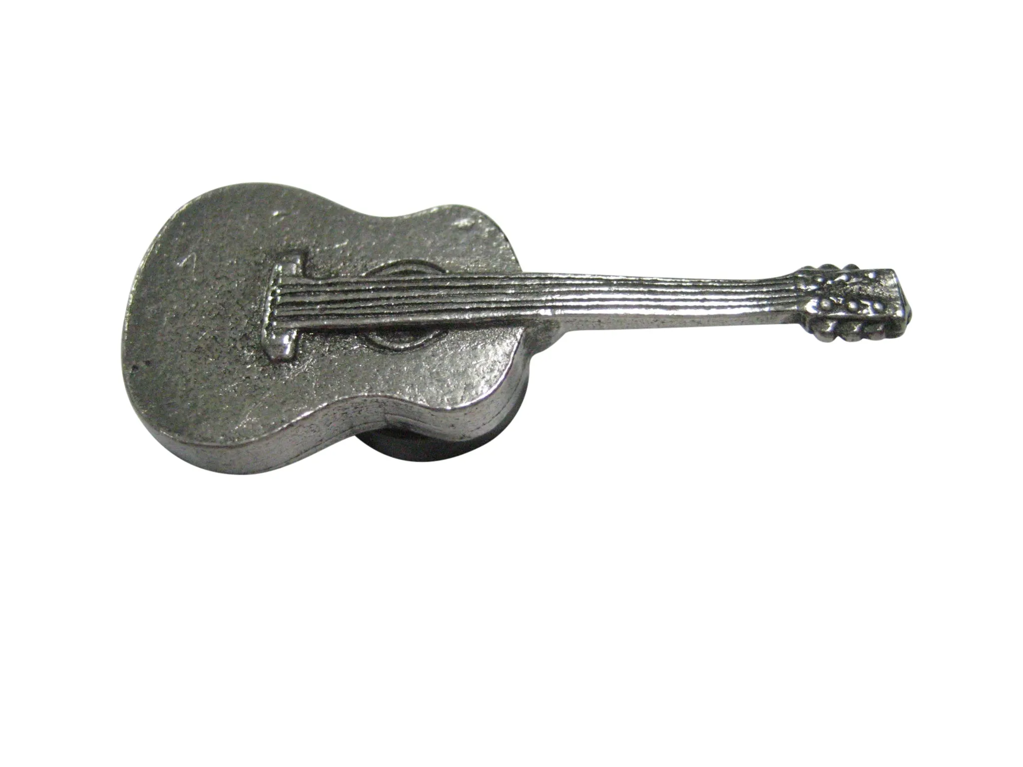 Silver Toned Textured Classic Guitar Magnet