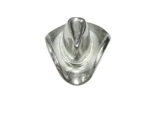 Silver Toned Western Cowboy Hat Magnet