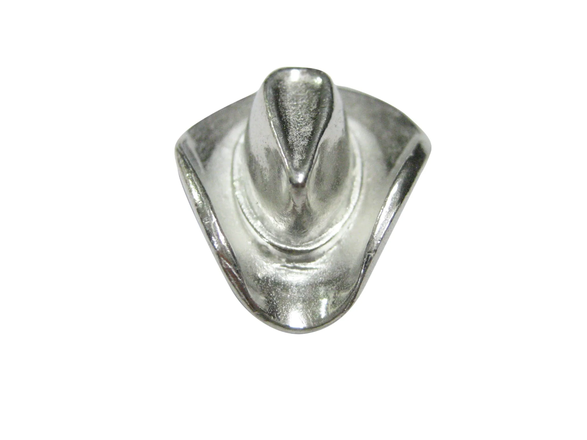 Silver Toned Western Cowboy Hat Magnet
