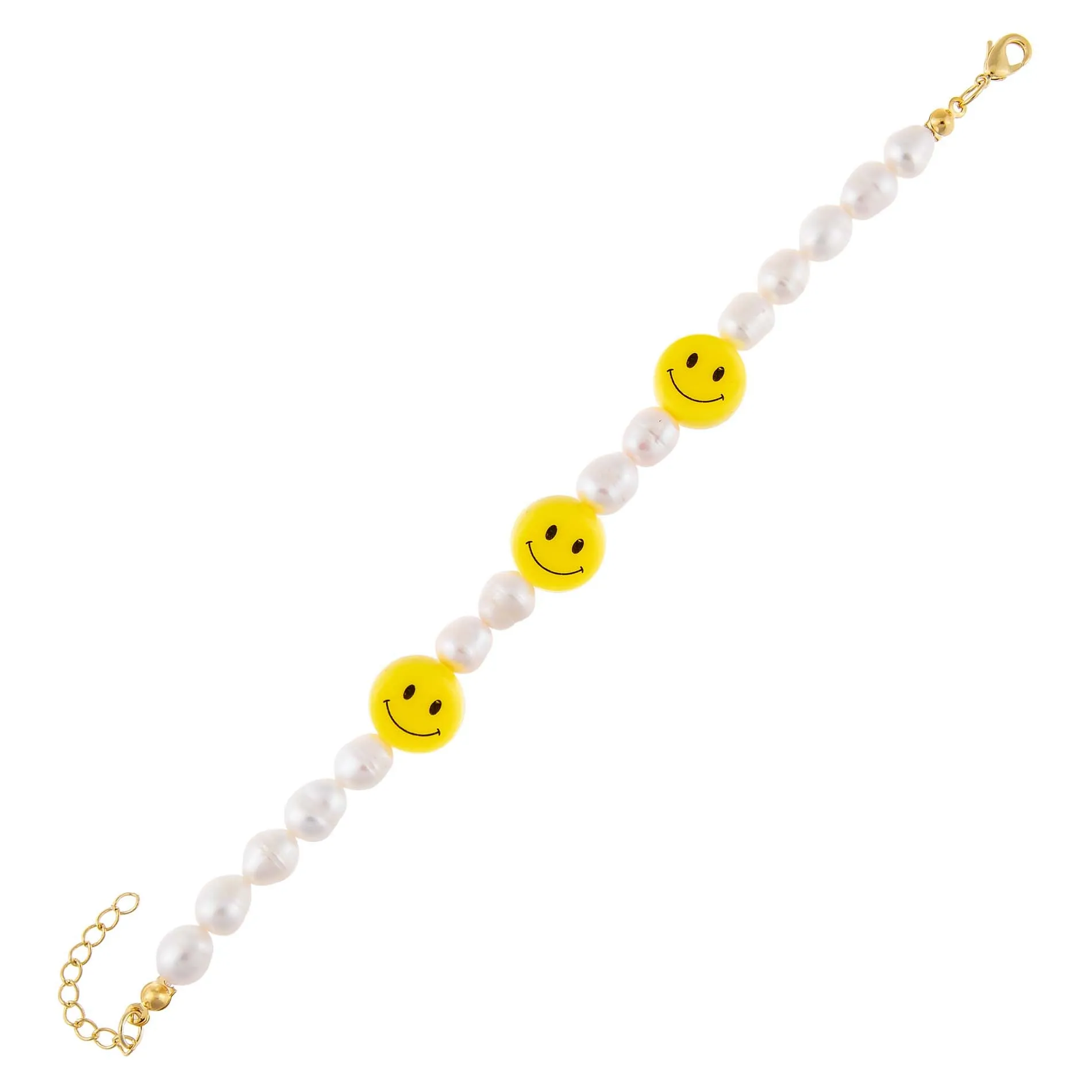 Smiley Face Pearl Bracelet