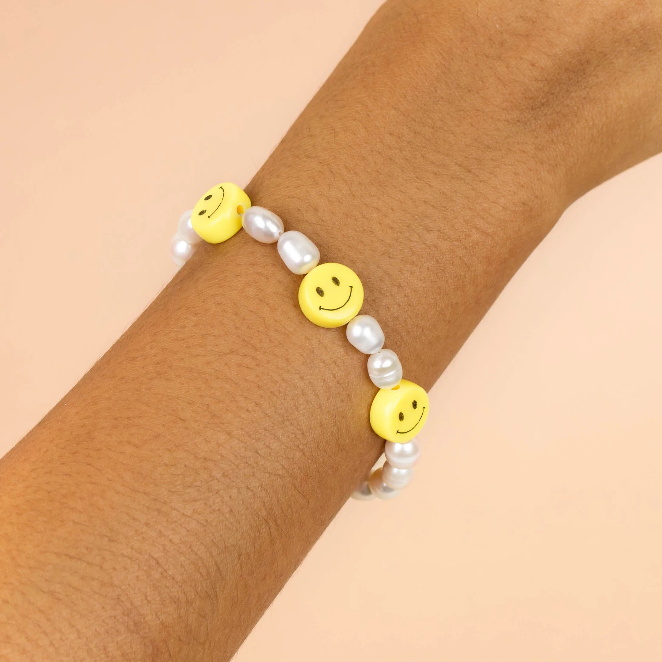 Smiley Face Pearl Bracelet