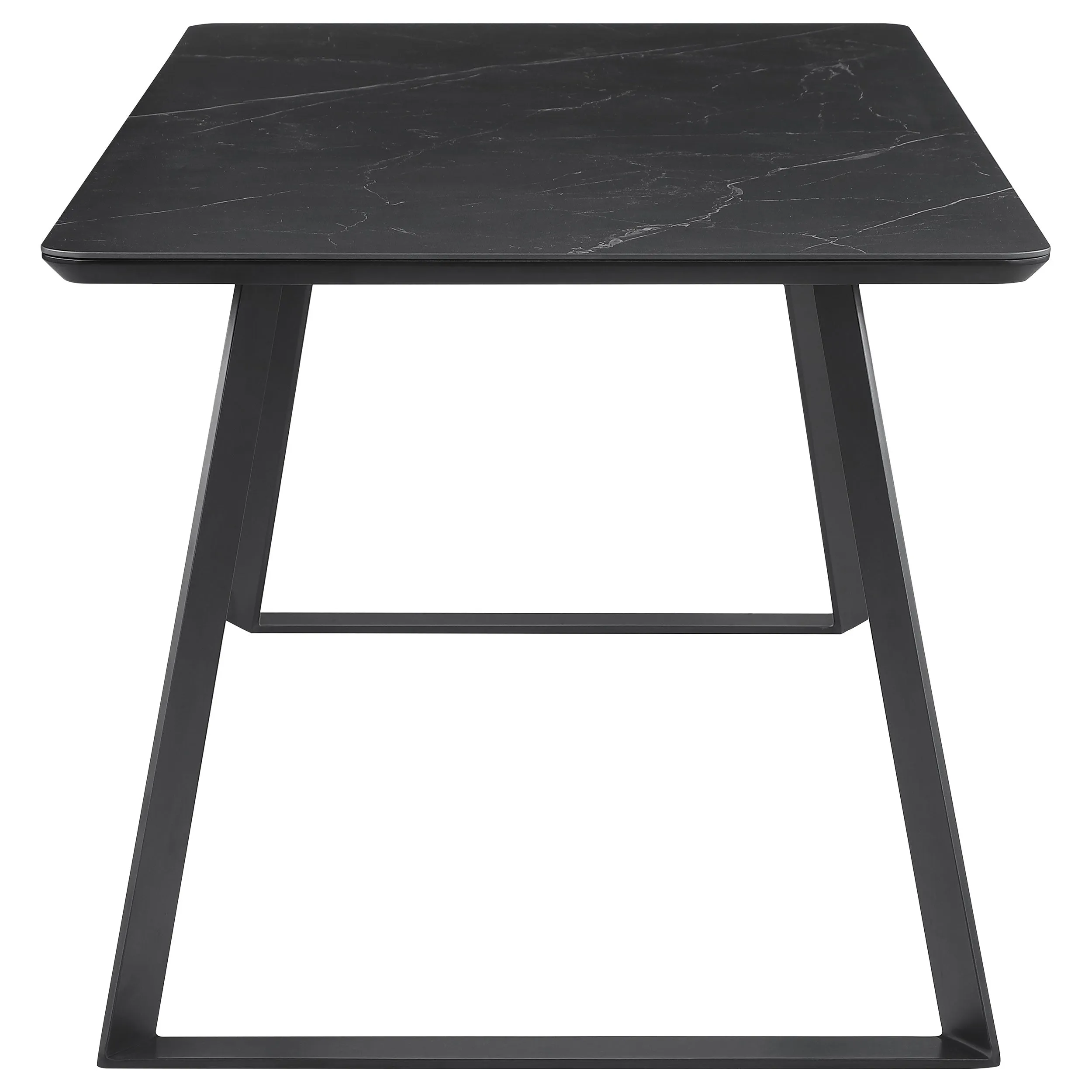 Smith Rectangular 71-inch Ceramic Top Dining Table Black