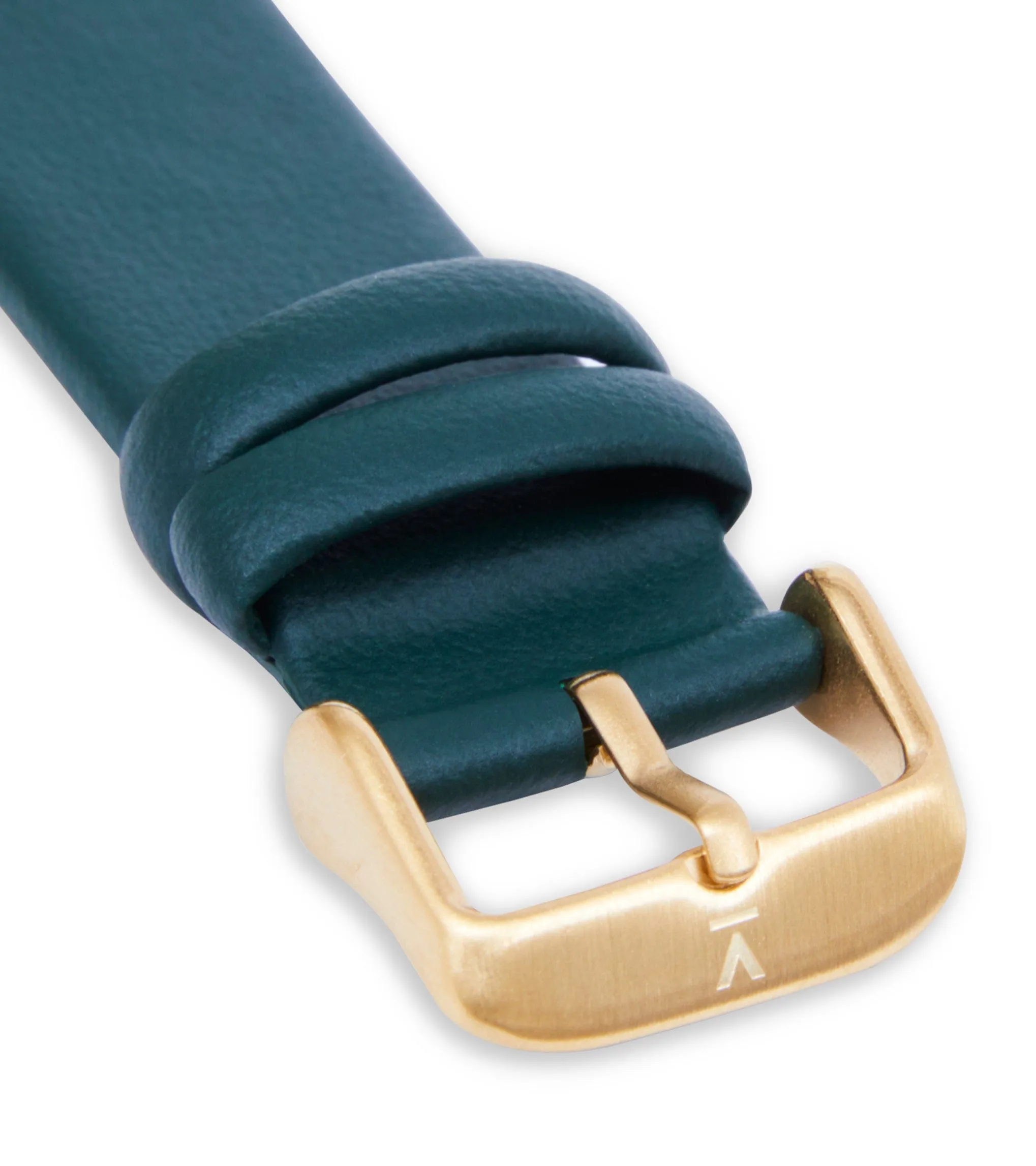 Solar Classic Appleskin Vegan Leather Watch | Gold & Black with Forest Green