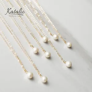 Solitaire Pearl Pendant Necklace