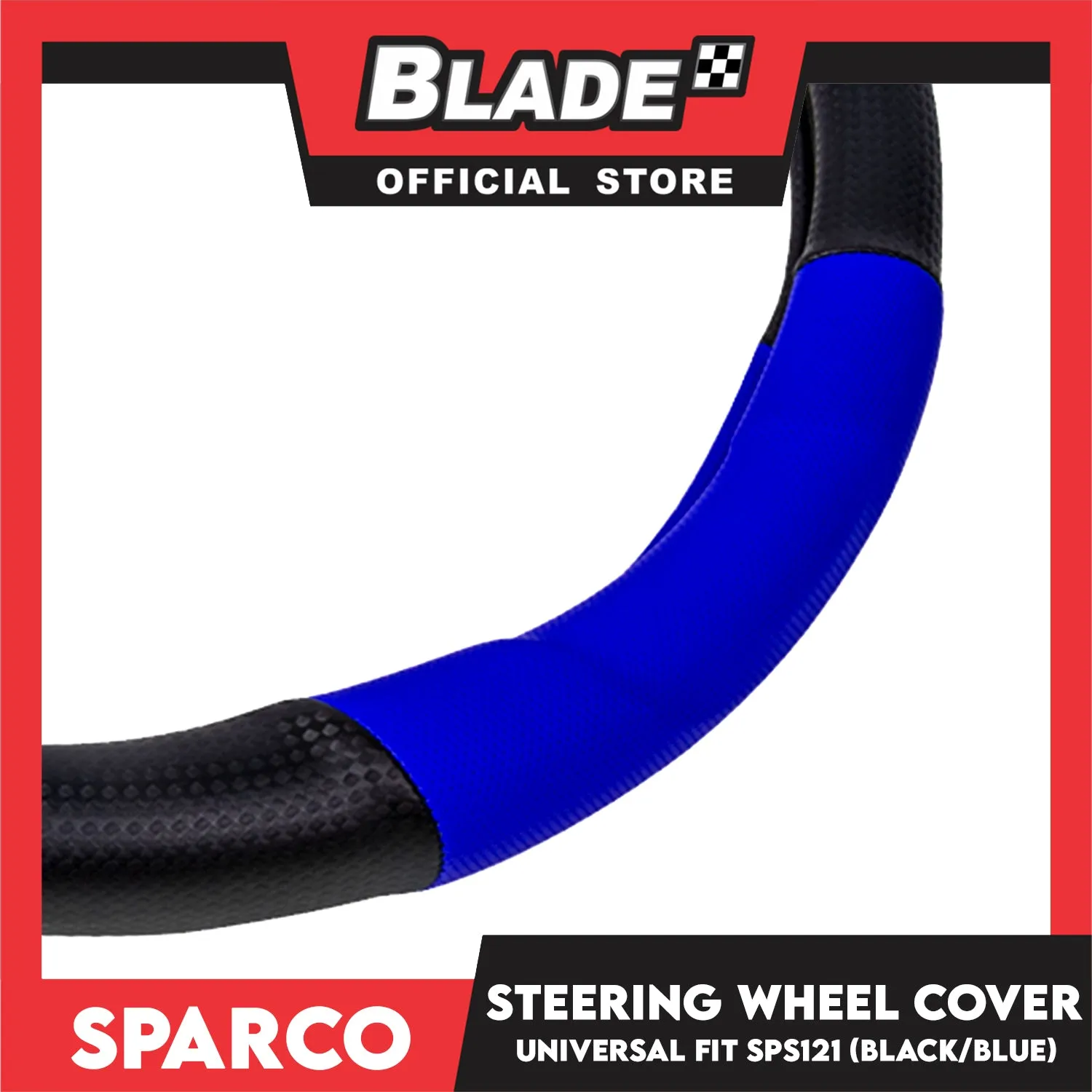 Sparco Corsa Steering Wheel Cover SPS121BL (Black With Blue) Universal Fit