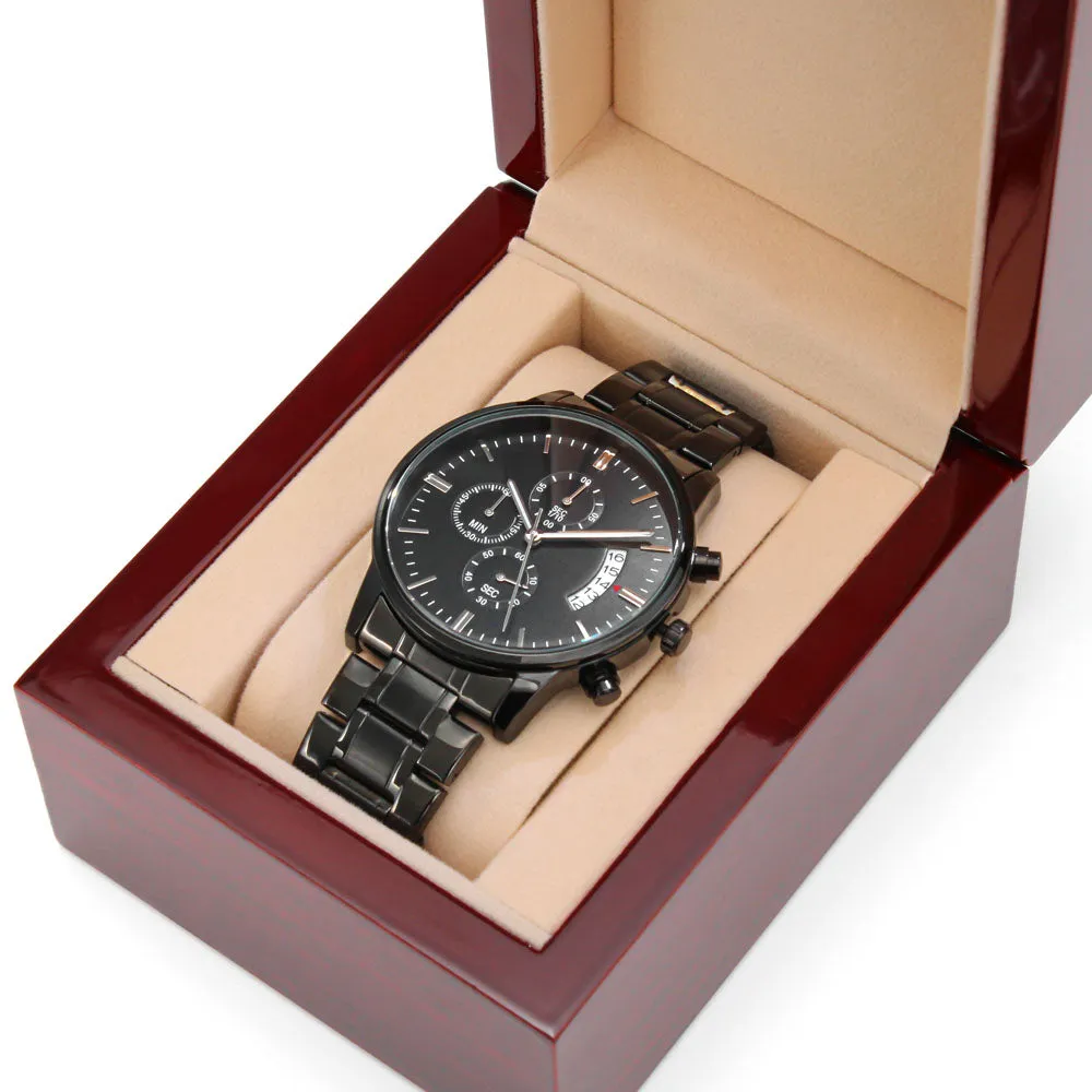 Step Dad Engraved Watch, Stepped Up Dad, Personalized Stepfather Watch