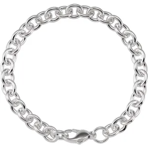 Sterling Silver 7.75mm Cable Bracelet