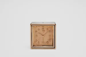 Sterling Silver & Gold Boucheron Travel Alarm Clock
