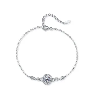Symmetrical Disc Fashion Moissanite Bracelet