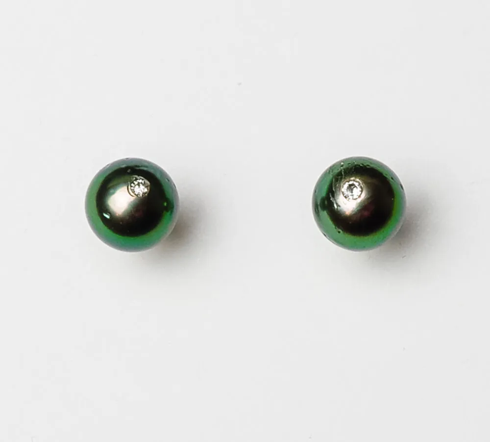 Tahitian Pearls with Diamond Accents
