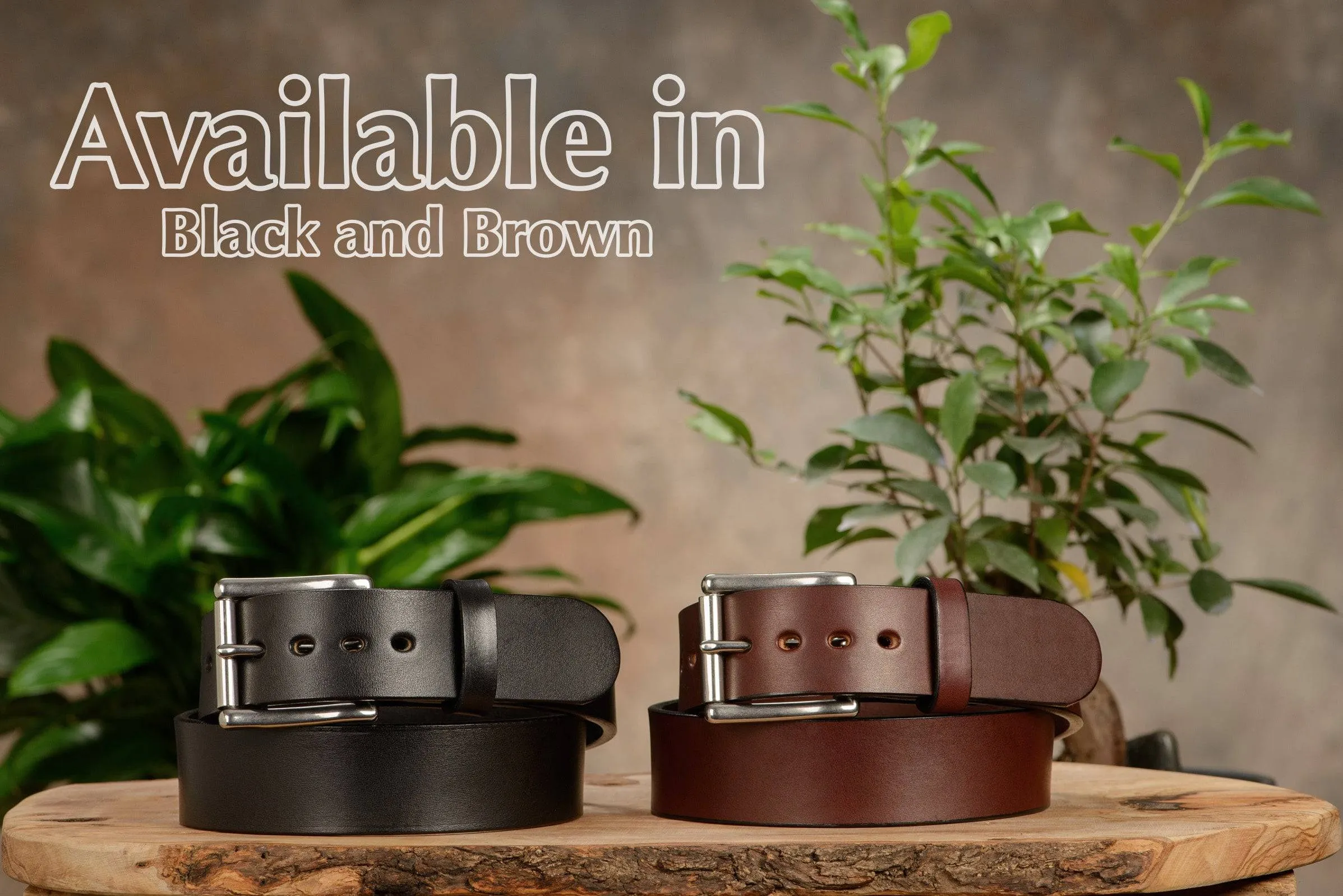 The Eastwood: Men's Black Non Stitched Leather Belt Max Thick 1.75" Extra Wide