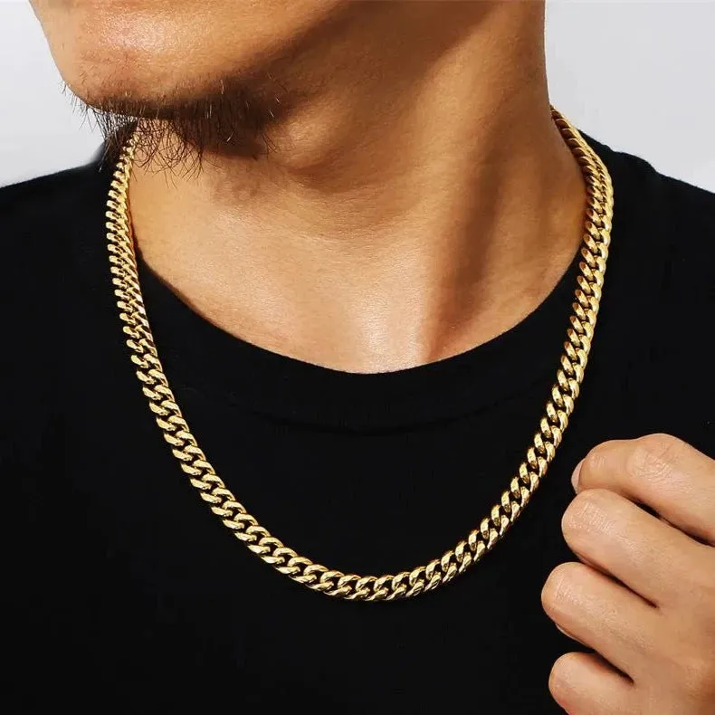 The Golden Age Ⅱ® - Cuban Link Chain 18K Gold (Push Button Clasp)