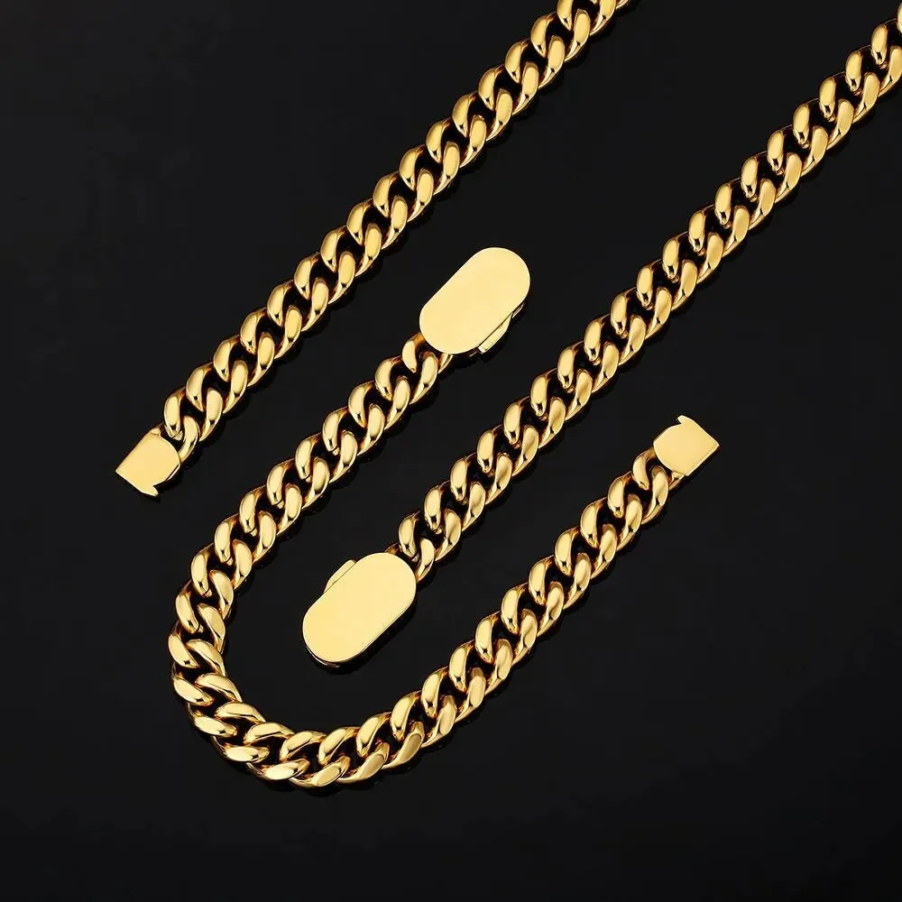 The Golden Age Ⅱ® - Cuban Link Chain 18K Gold (Push Button Clasp)