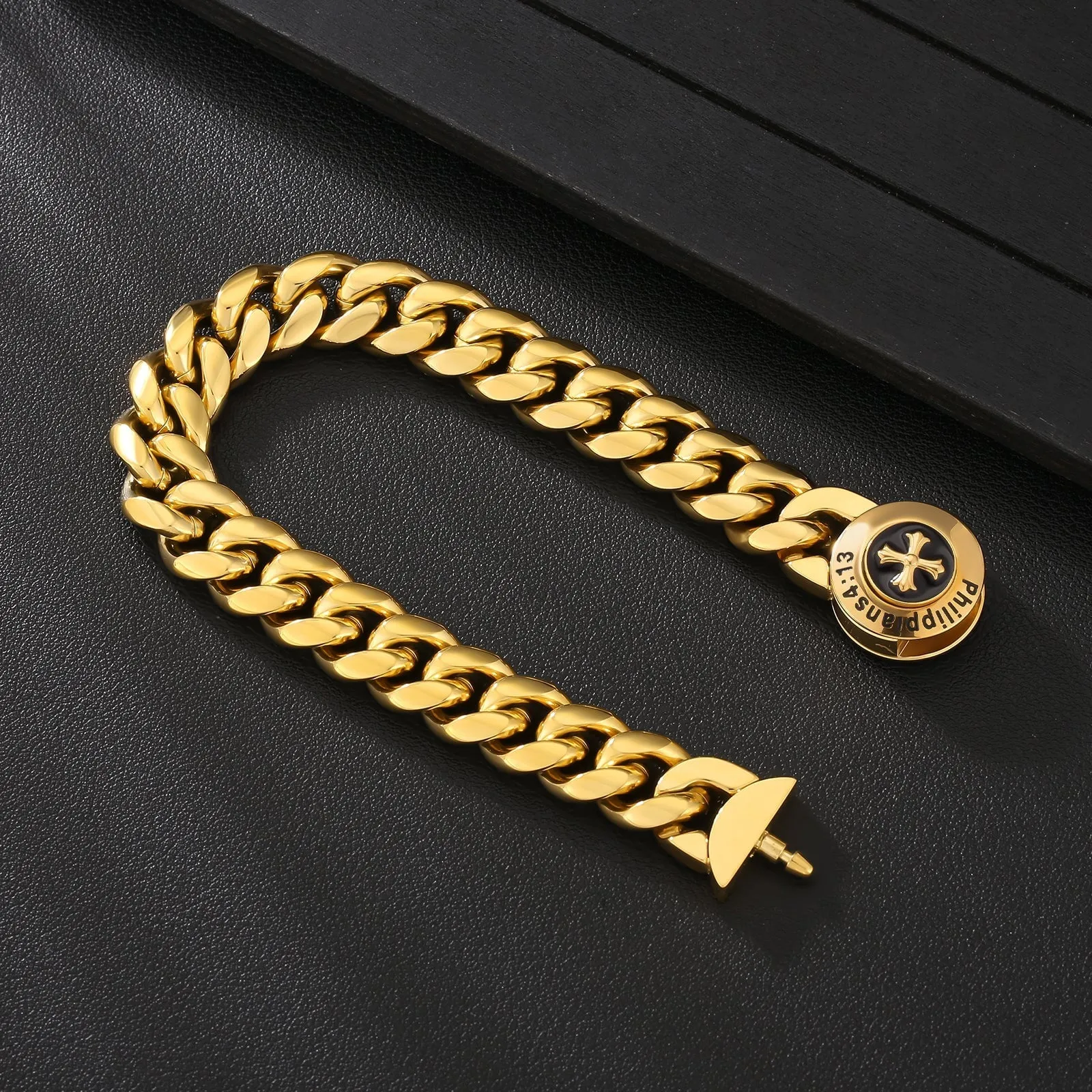 The Strength - 12mm Cuban Link Bracelet in 18K Gold Plated