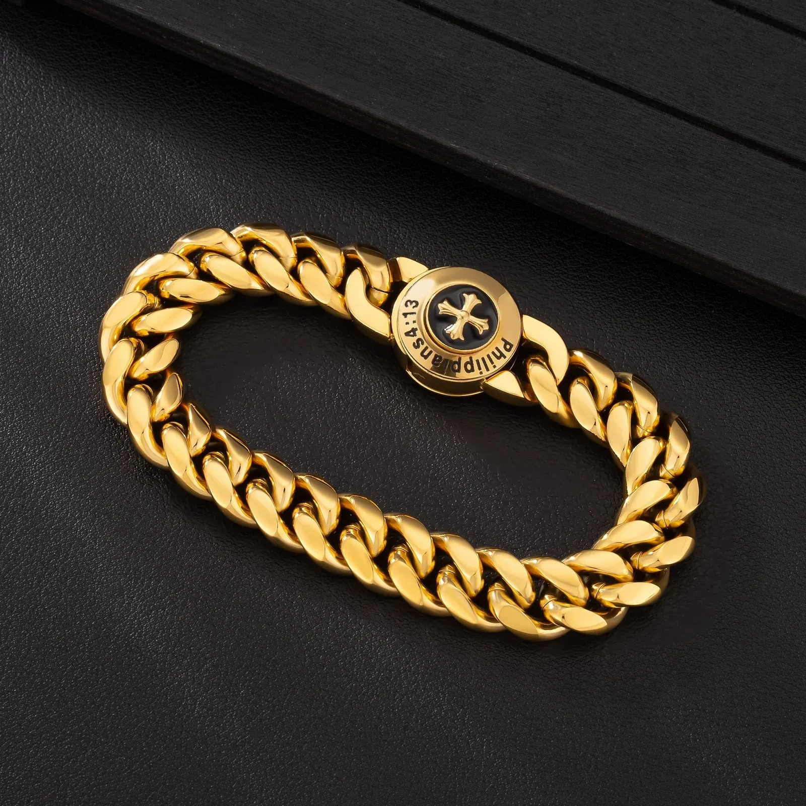 The Strength - 12mm Cuban Link Bracelet in 18K Gold Plated