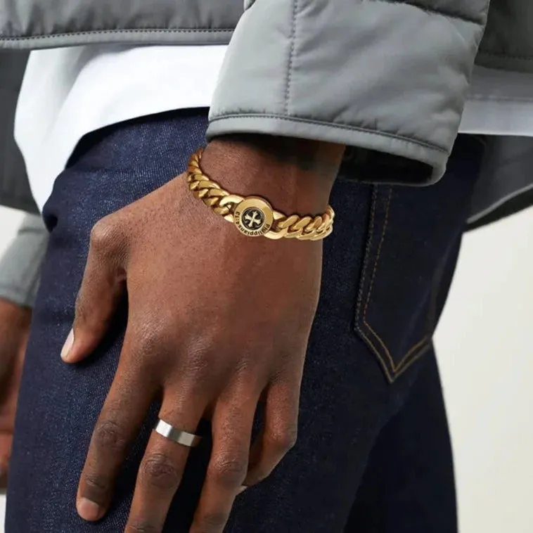 The Strength - 12mm Cuban Link Bracelet in 18K Gold Plated