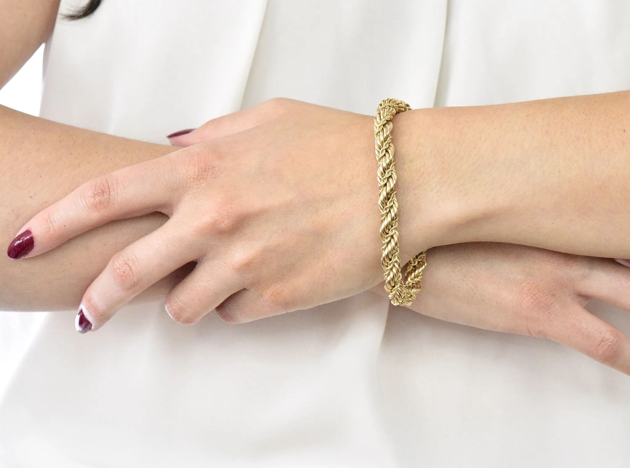 Tiffany & Co. Vintage 14 Karat Yellow Gold Twisted Rope Bracelet
