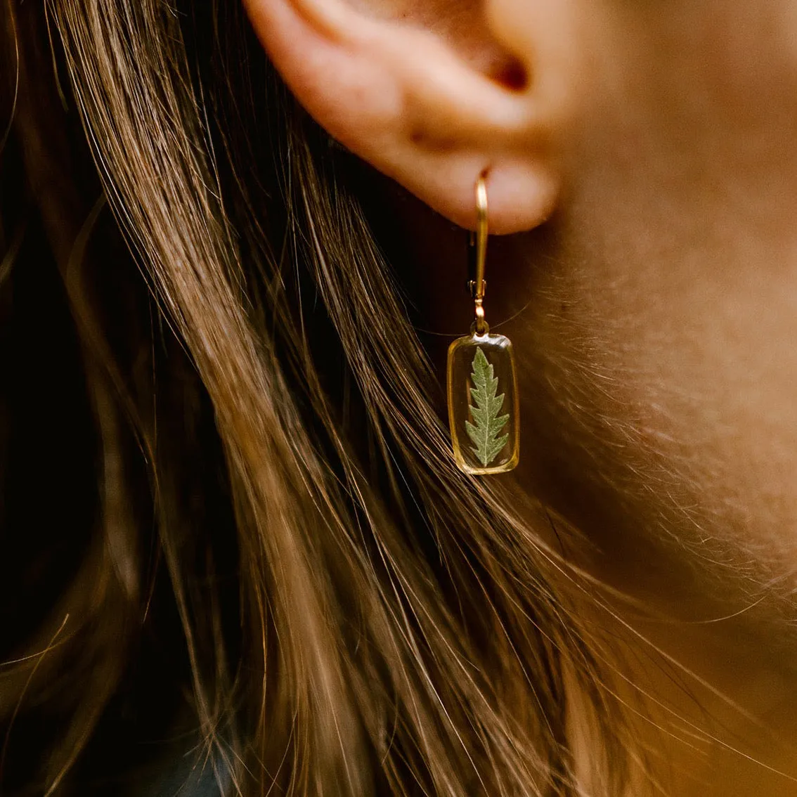 Tiny Rectangle Huggie Hoops
