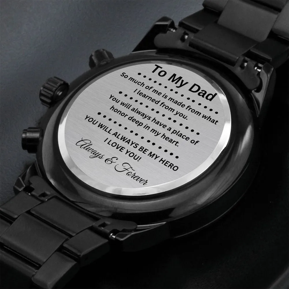 To My Dad Engraved Watch
