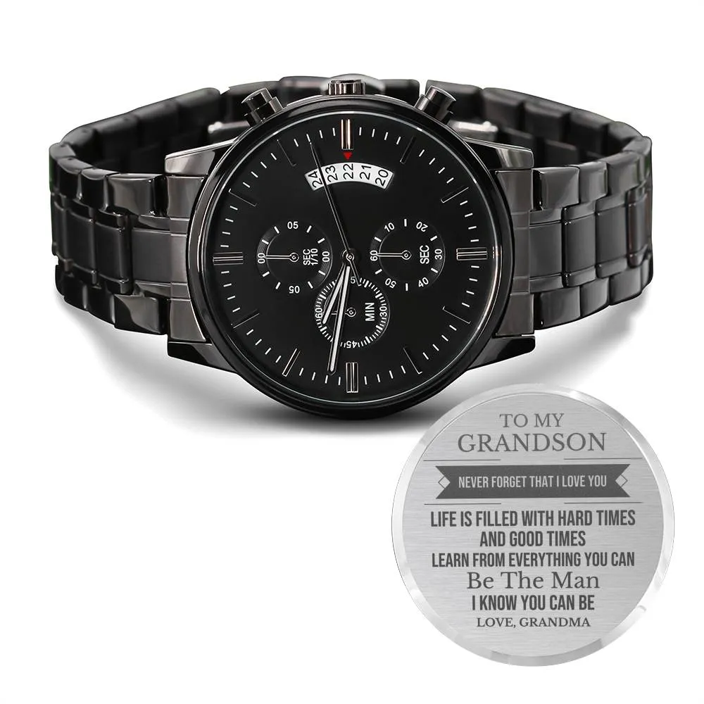 To My Grandson Watch, Gift for Grandson from Grandma, Grandson Birthday Gift - From Grandma