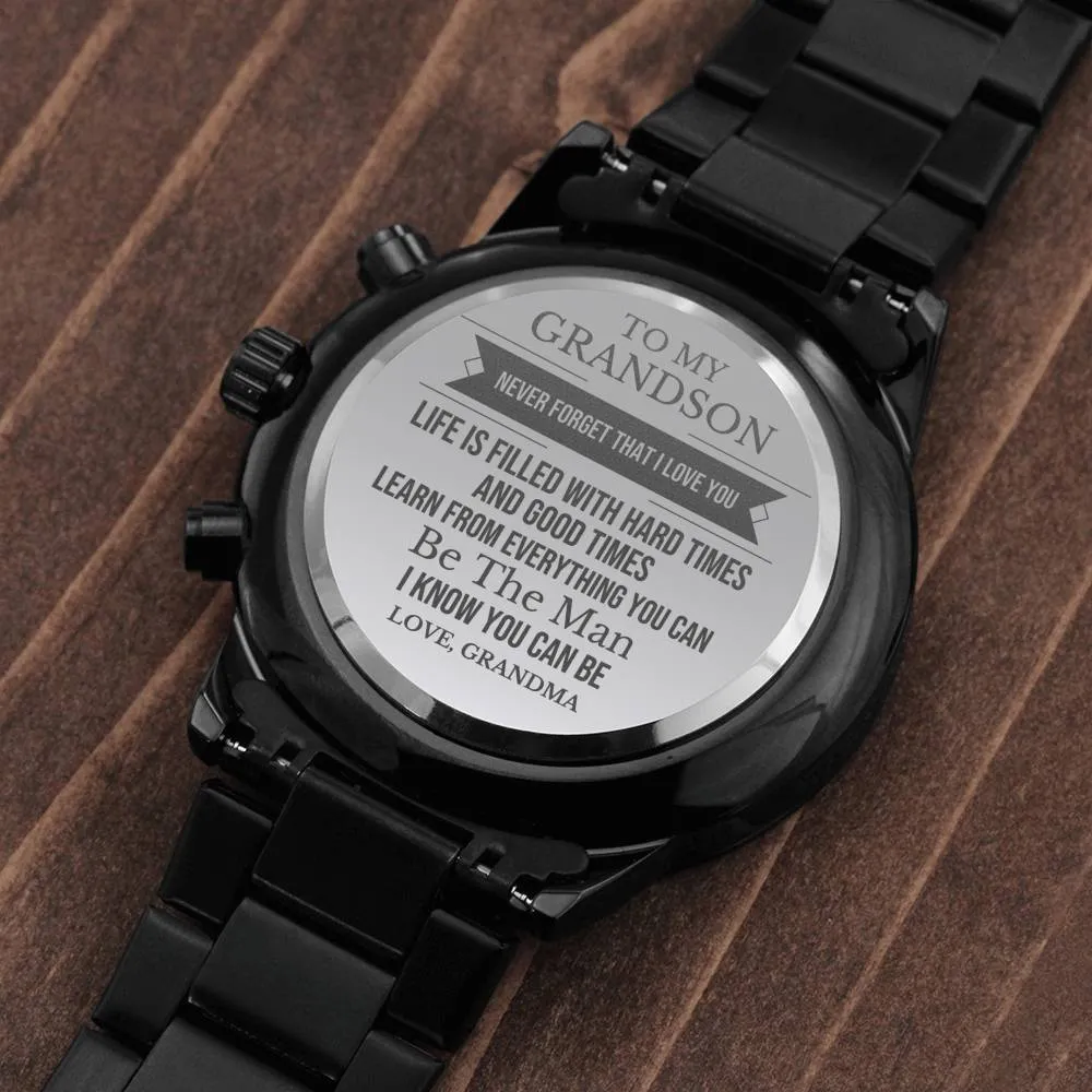 To My Grandson Watch, Gift for Grandson from Grandma, Grandson Birthday Gift - From Grandma