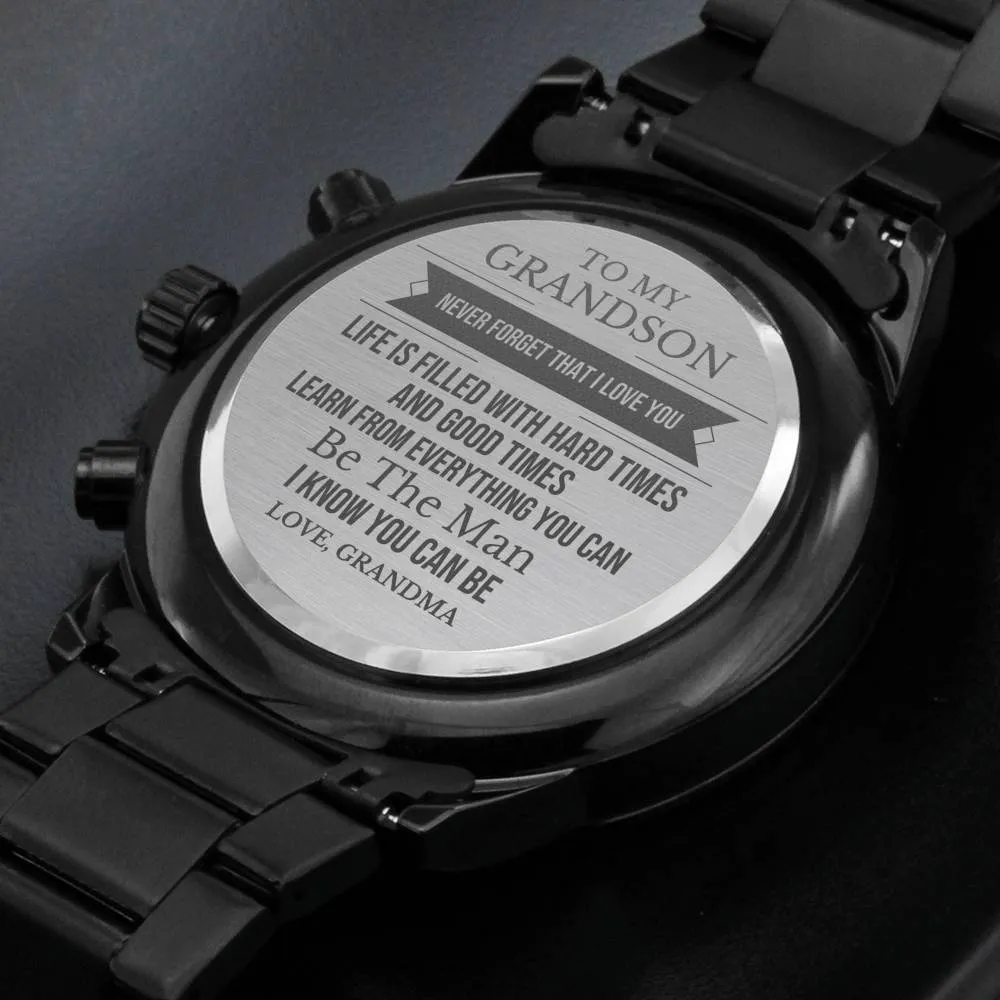 To My Grandson Watch, Gift for Grandson from Grandma, Grandson Birthday Gift - From Grandma