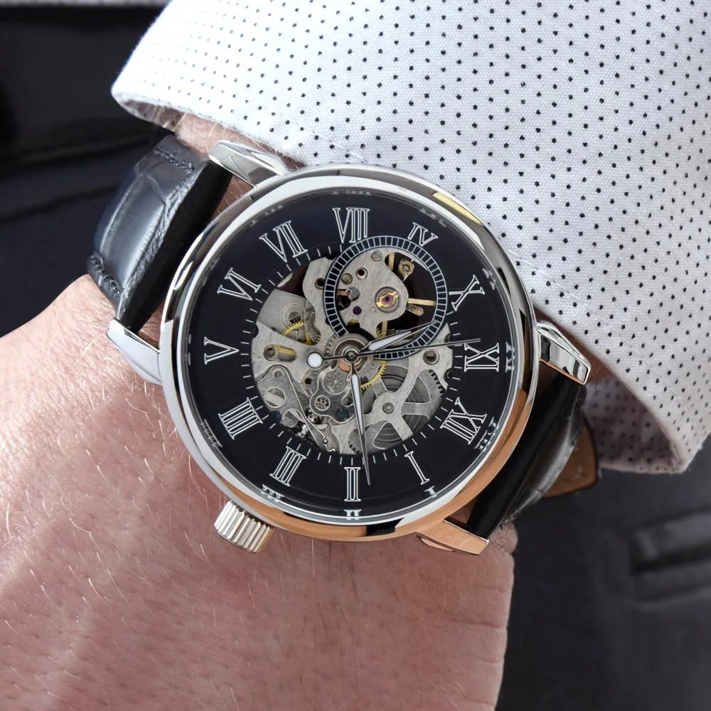 To My Husband - Love You More Today | Luxury Openface Men's Watch With Genuine Leather Band