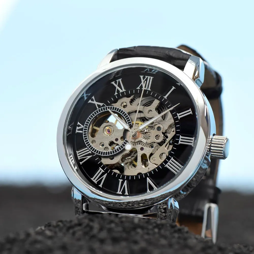 To My Husband - Love You More Today | Luxury Openface Men's Watch With Genuine Leather Band
