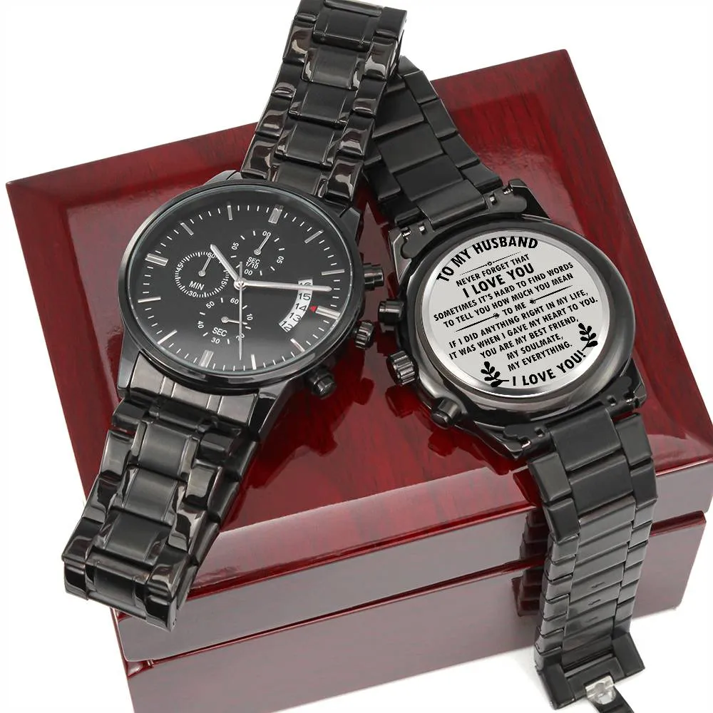 To My Husband Never Forget I Love You Watch