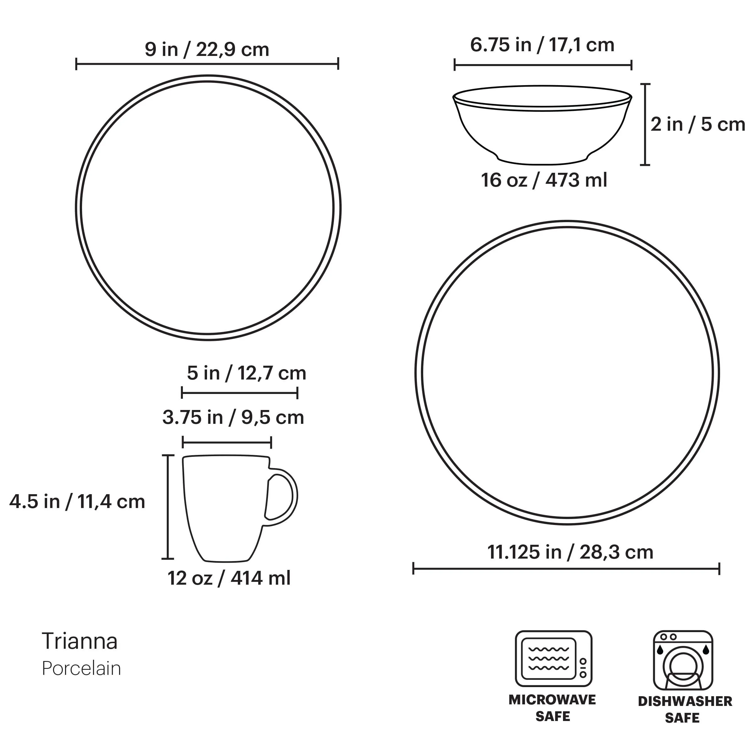 Trianna 4-piece Place Setting