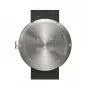 Tube watch D42 steel with black leather strap