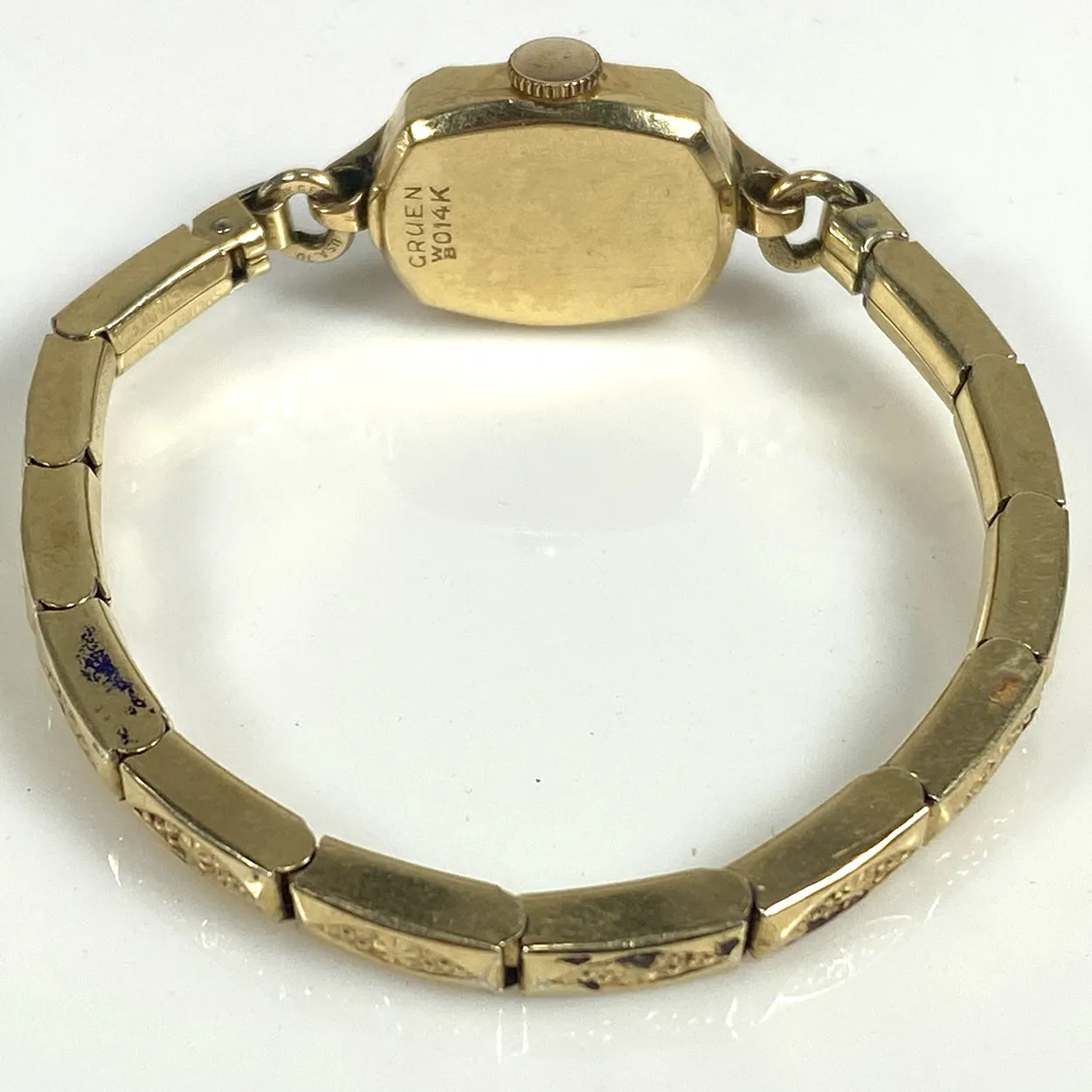 Vintage American Gruen 14k Yellow Gold Precision Speidel Band Lady's Wristwatch