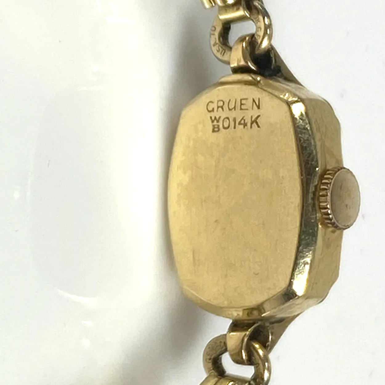 Vintage American Gruen 14k Yellow Gold Precision Speidel Band Lady's Wristwatch