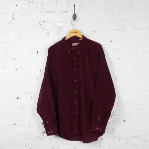 Vintage Corduroy Shirt - Burgundy - XL