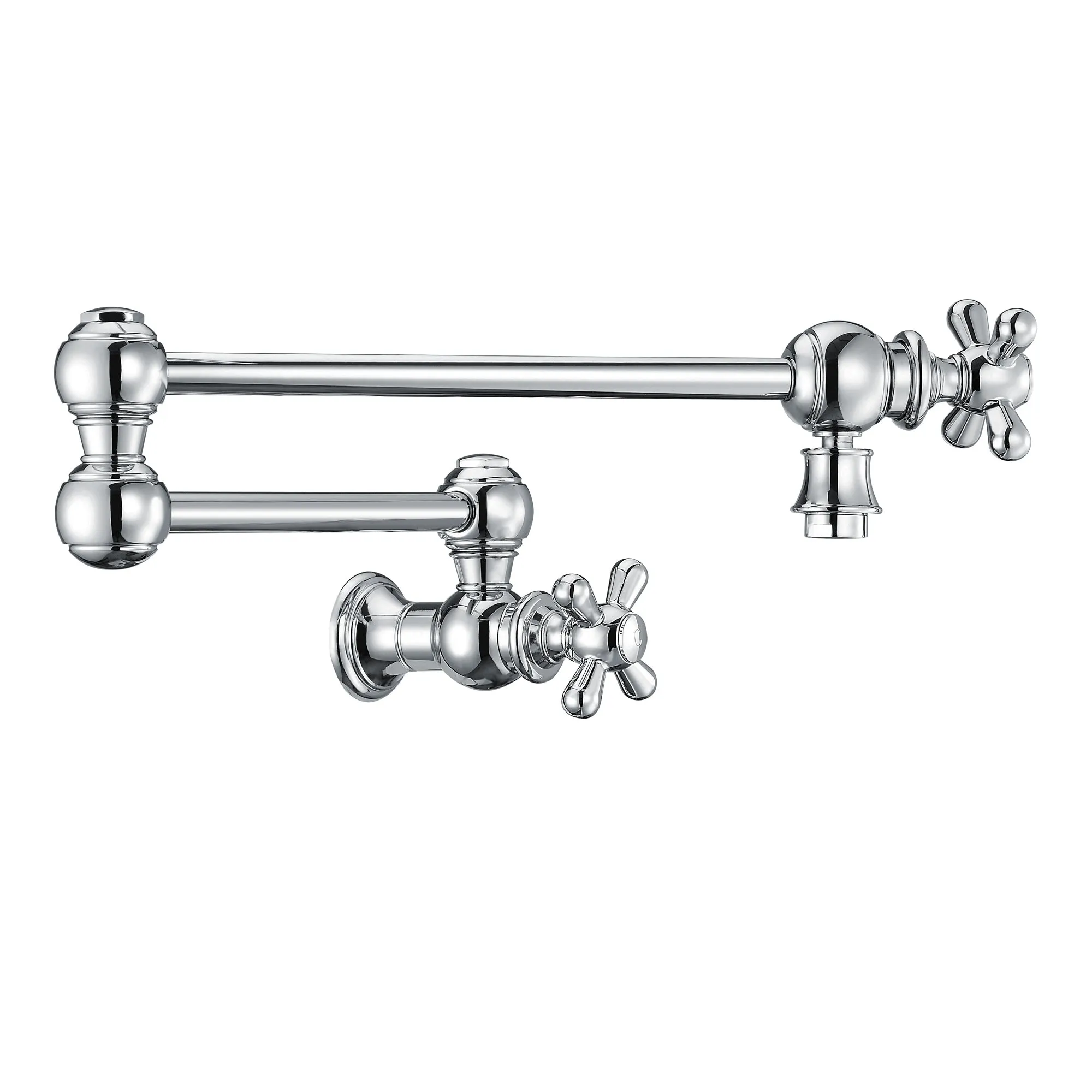 Vintage III Plus  Wall Mount Retractable Swing Spout Pot Filler with Cross Handles