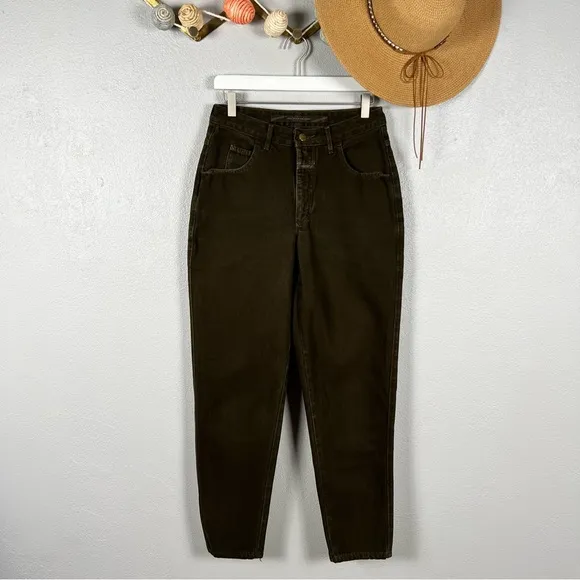 Vintage Marithe Francois Girbaud Women's Brown High Rise Tapered Jeans 28x30