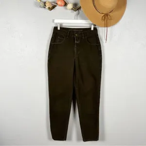 Vintage Marithe Francois Girbaud Women's Brown High Rise Tapered Jeans 28x30