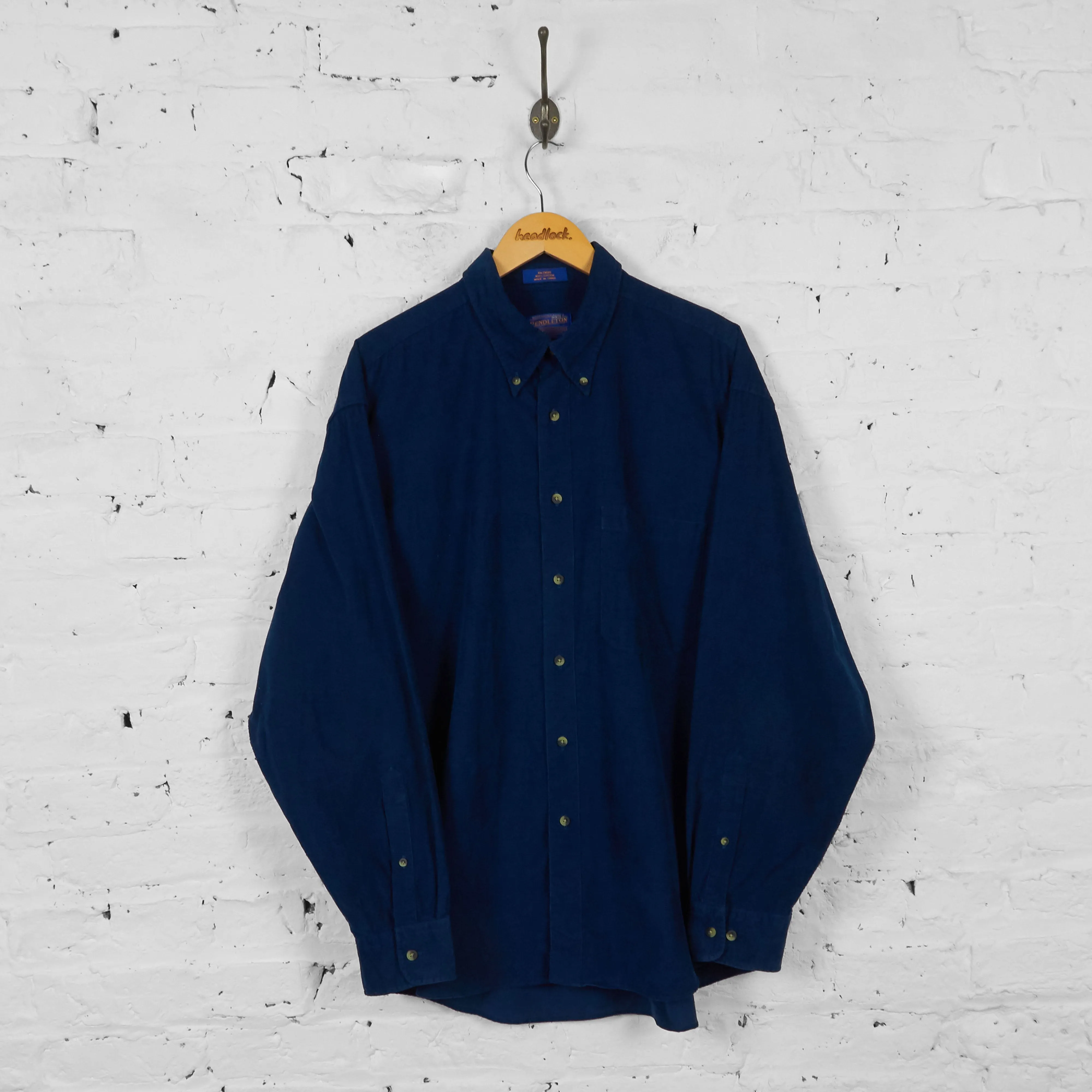 Vintage Pendleton Shirt - Navy - XL