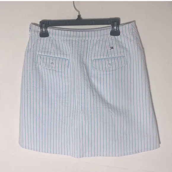 Vintage Tommy Hilfiger Pastel Striped Seersucker Activewesr Skort 6