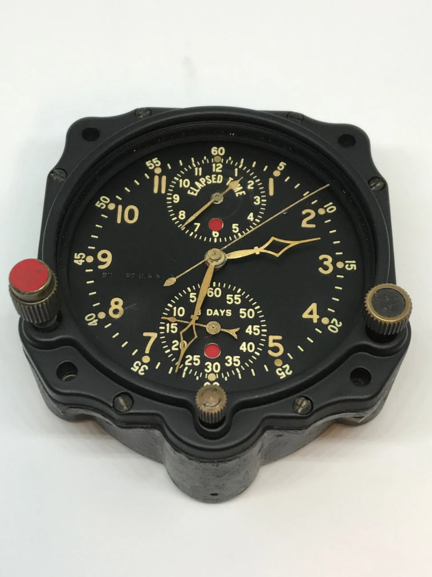 Vintage US Navy WW2 Jaeger LeCoultre Chronoflite Aircraft Clock