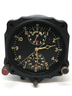 Vintage US Navy WW2 Jaeger LeCoultre Chronoflite Aircraft Clock