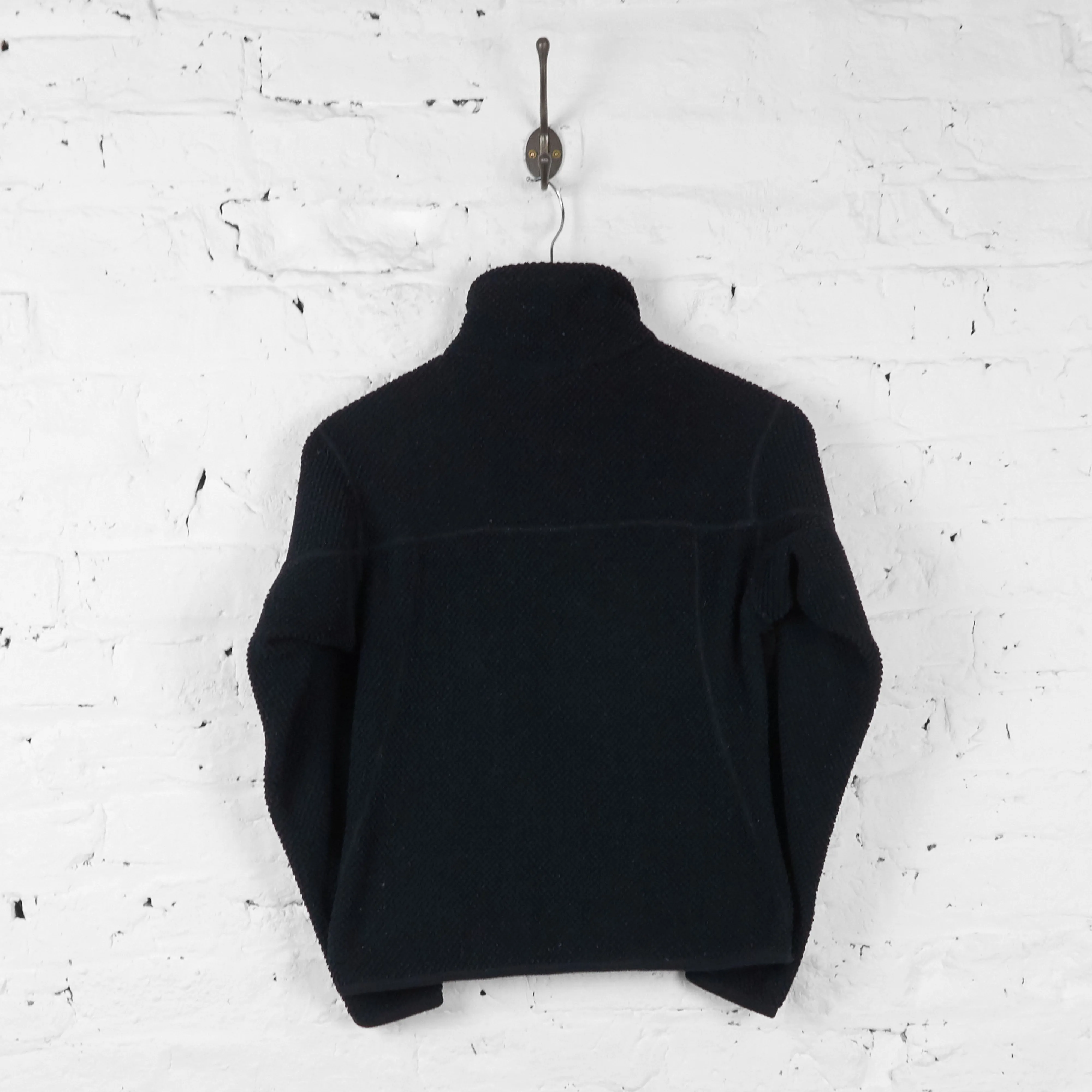 Vintage Women's 1/4 Button Up Patagonia Fleece - Black - S