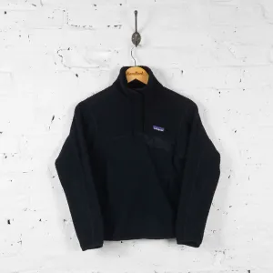 Vintage Women's 1/4 Button Up Patagonia Fleece - Black - S