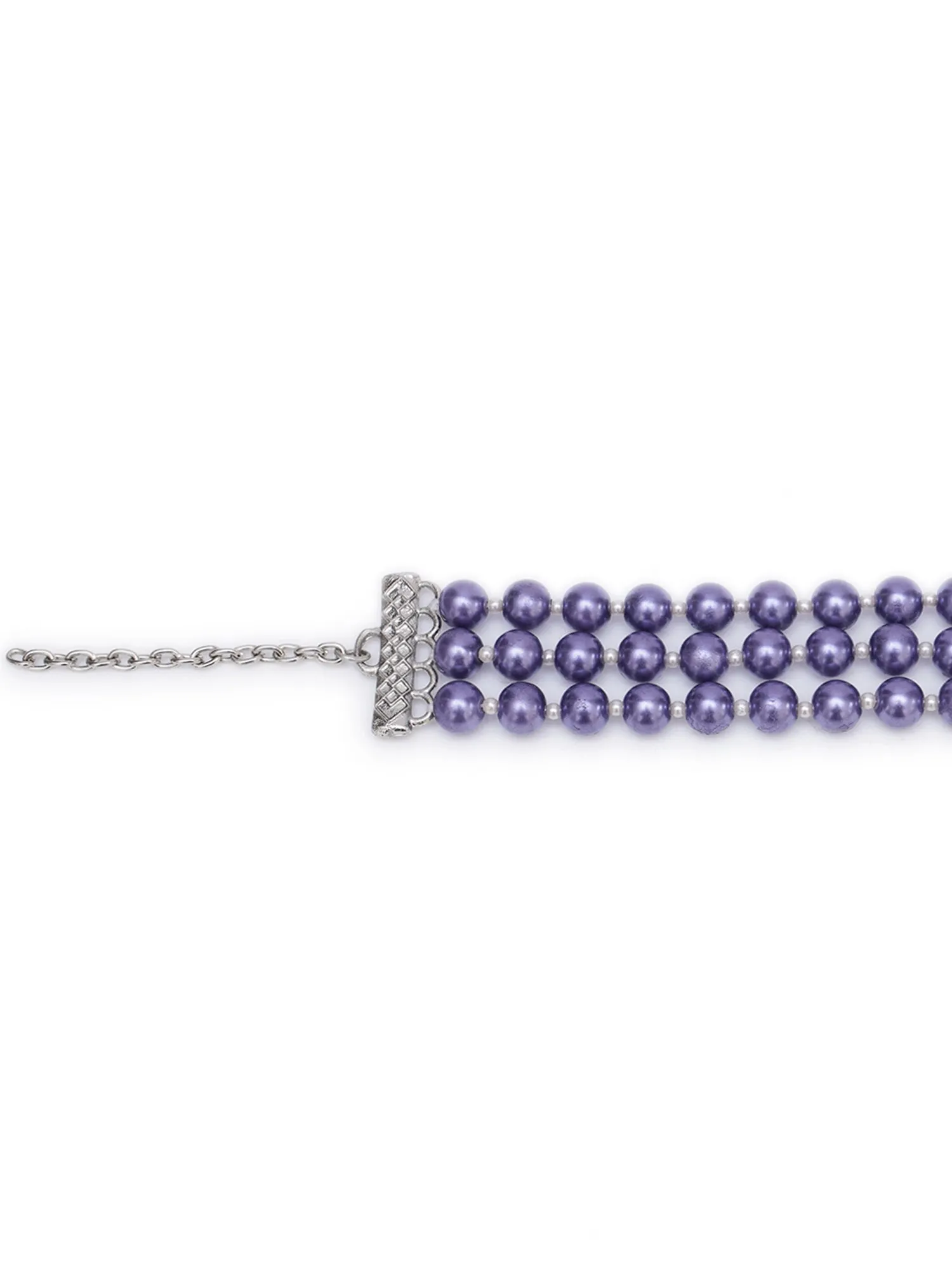 Violet Pearl Beaded Bracelet