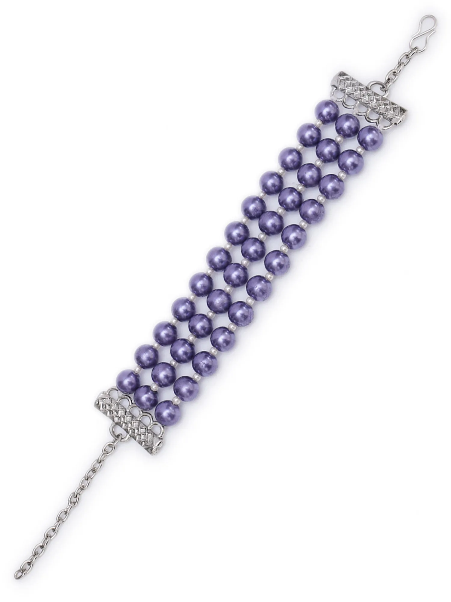 Violet Pearl Beaded Bracelet