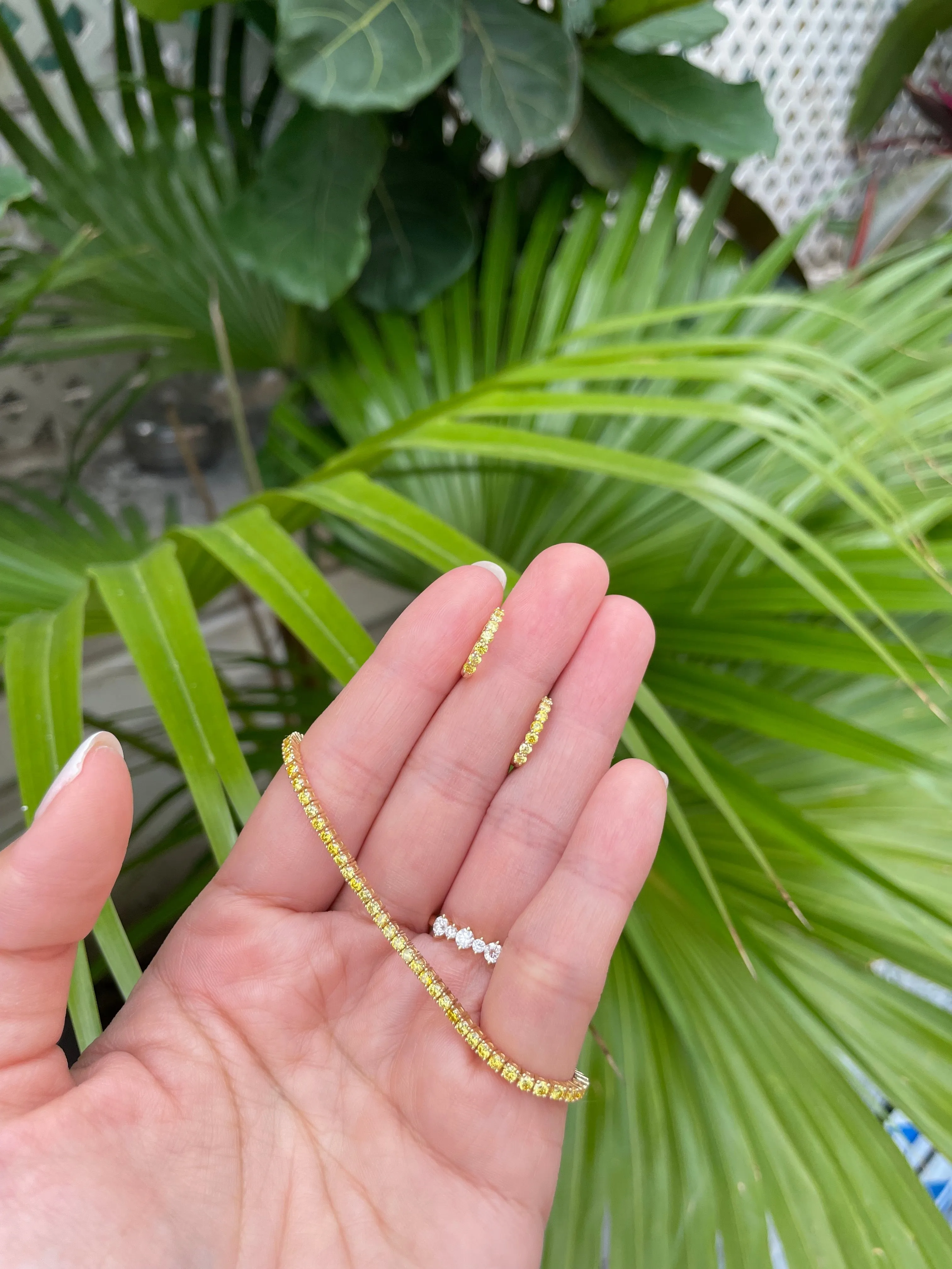 Vivid Yellow Diamond Huggie Earrings
