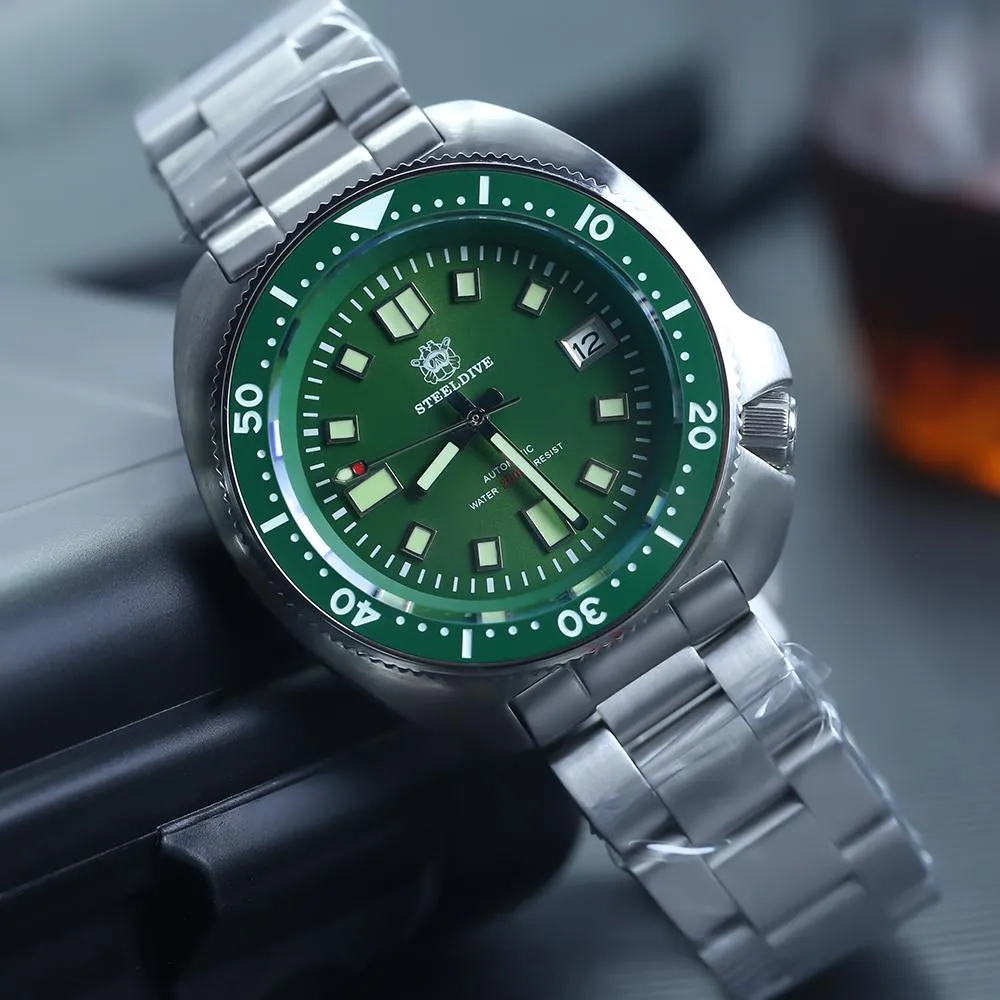 ★WelcomeDeals★Steeldive SD1970 6105 Turtle Diver Watch V2