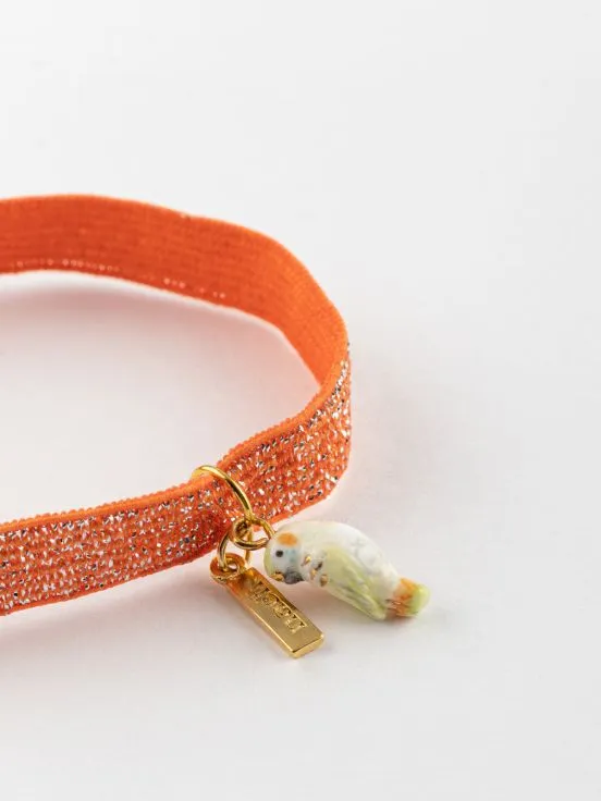 WHITE BUDGERIGAR TWISTBAND BRACELET